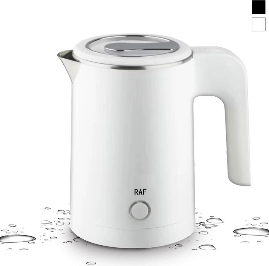 Molain Waterkoker 0 8L Camping Draagbaar Thee & koffie 600W LED indicator Wit & Zwart