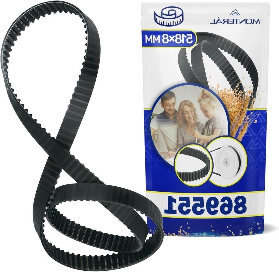 MONTERAL Tandriem voor broodbakmachines 518 x 8 mm met originele code 869551 voor Unold