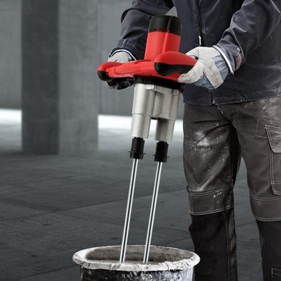 Mortelmixer Elektrisch 1800 W Vermogen 6 Snelheden Instelbaar Aluminiumlegering En Metaal Voor Cement En Verf Handmixer Roerder