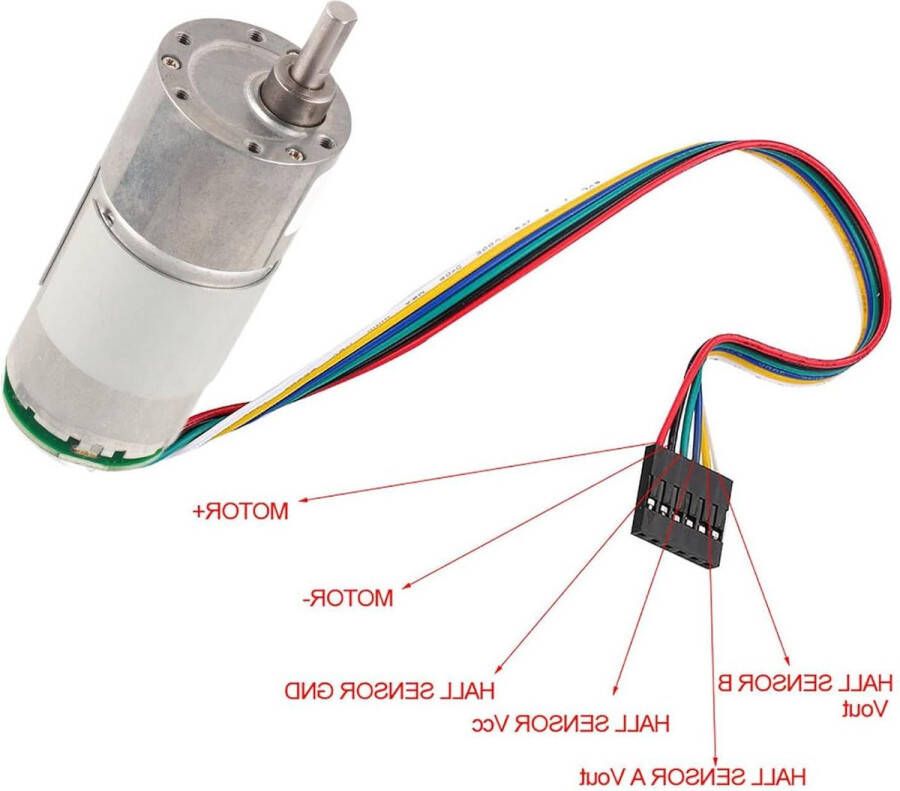 Motor met versnelling 12V 30 RPM 10-1500 RPM Encoder Excentrische uitgaande as 37 mm diameter