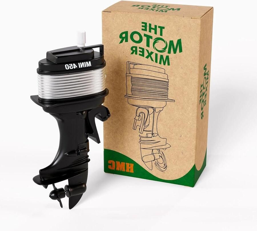 Motor Mixer Drankmixer Speelgoed Drankjes Mengen Vintage Buitenboordmotor Design 10.16 cm Zwart