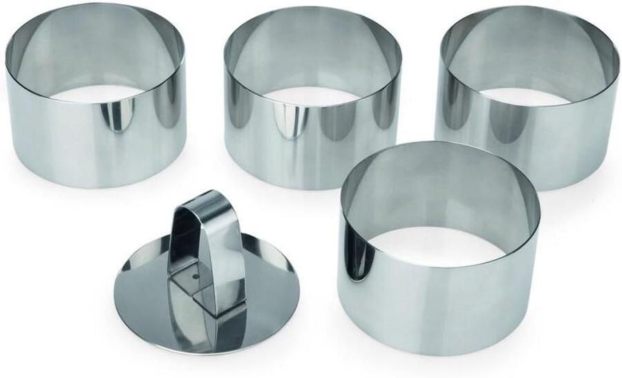 Moussering set Roestvrij staal Keuken gereedschap 5-delig Ø 75 cm Zilver
