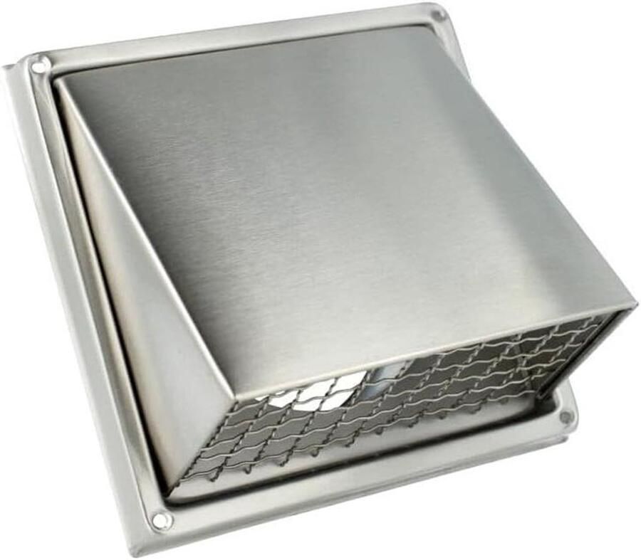MS Beschläge Roestvrij staal mat geborstelde afzuigkap vogelbeschermingsrooster buitenwandkap ventilatierooster weerbestendige kap muurkast ventilatiekap aansluitstukken (aansluitgrootte 125 mm)