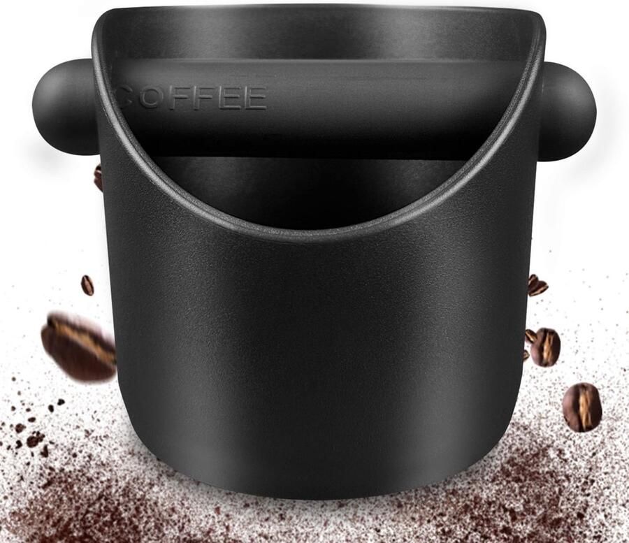 MTTs Coffee Grounds Beating Container Knock Box Hoogwaardige kwaliteit Zwart Espresso Knock Box Geschikt voor keuken en café 10 x
