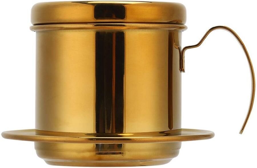 MTTs- Koffiezetapparaat Draagbaar Mini Percolator RVS Koffiepot Handheld Koffiecup Koffiedruppel Compact formaat