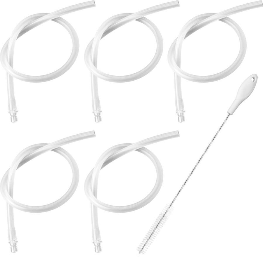 MTTs- Melkbuizen 36 cm 5 Stuks Melkbuisconnectoren 72249 Reinigingsborstel Vervangende Accessoires Transparant PU kunststof Koffiemachine Accessoires