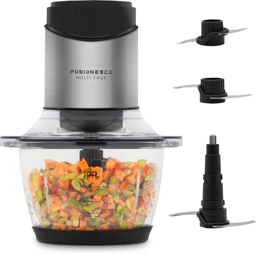 Multi Chopper Foodprocessor 400W 6 Titanium Messen Krachtig en veelzijdig Ideaal voor drukke koks SnelShoppen