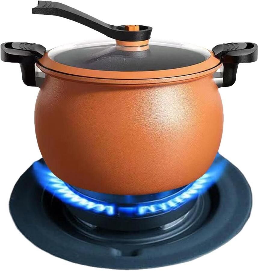 Multi-Cooker Snelkookpan Rijstkoker Stoompan Snel Maaltijden Bereiden Transparant Deksel 28 cm Zwart