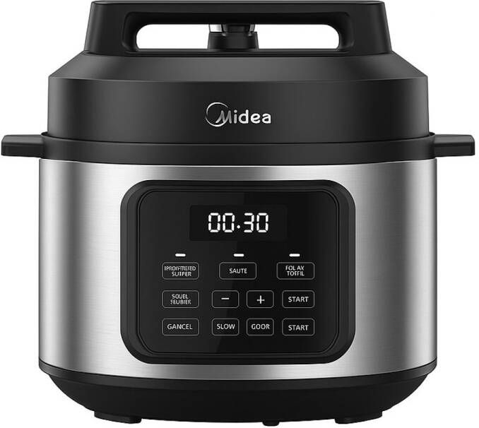 Multi-Cooker Snelkookpan Slowcooker Rijstkoker Sous Vide Cakemaker 9-in-1 Multicooker Elektrische Hogedrukpan 6 Liter Keukenapparaat Digitale Multicooker Kooktoestel Groot Gezin 12 Programma's Zwart