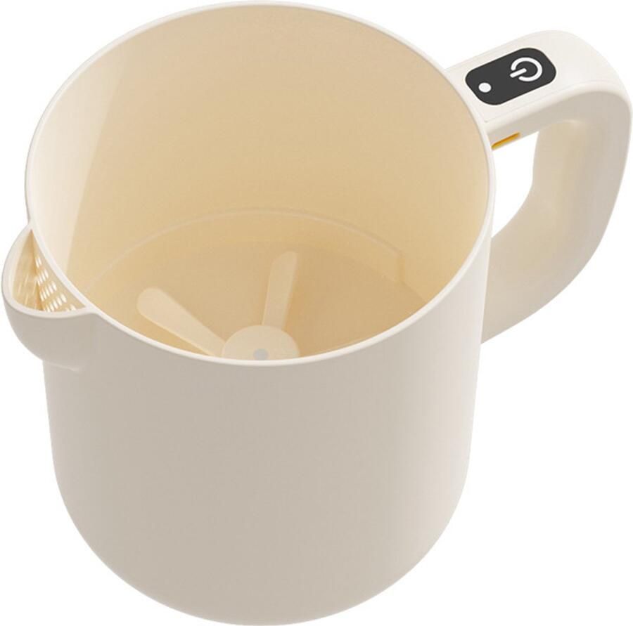 Multi functional electric egg beater mini handheld mixer used for whipping baking and washing rice beige