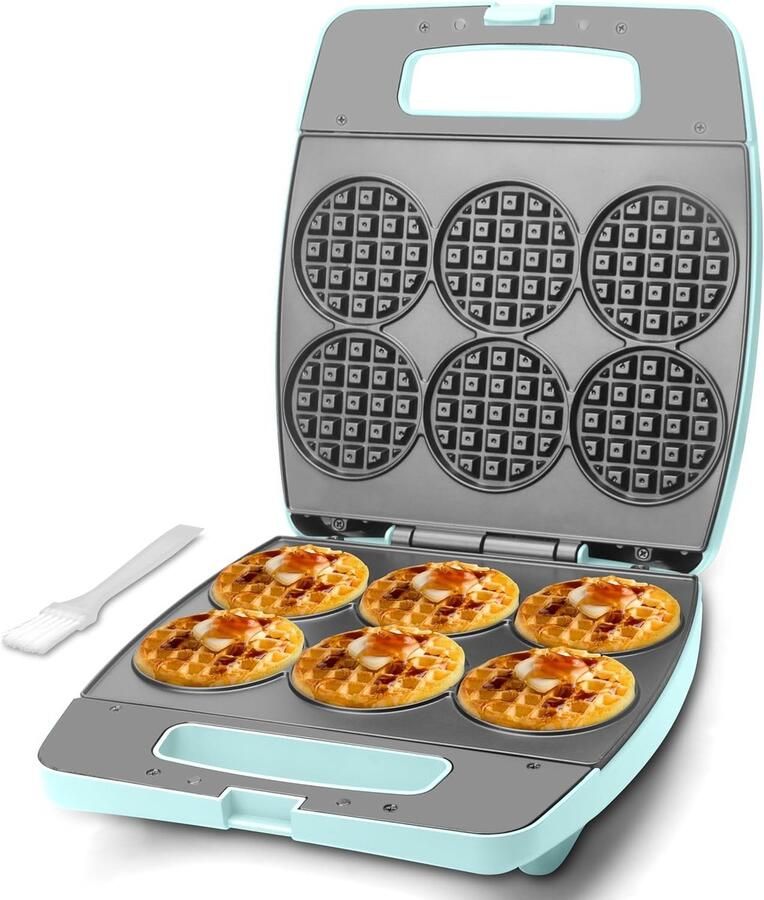 Multi-mini wafel maker voor kleine wafels Perfect voor ontbijt brunch feestjes en evenementen