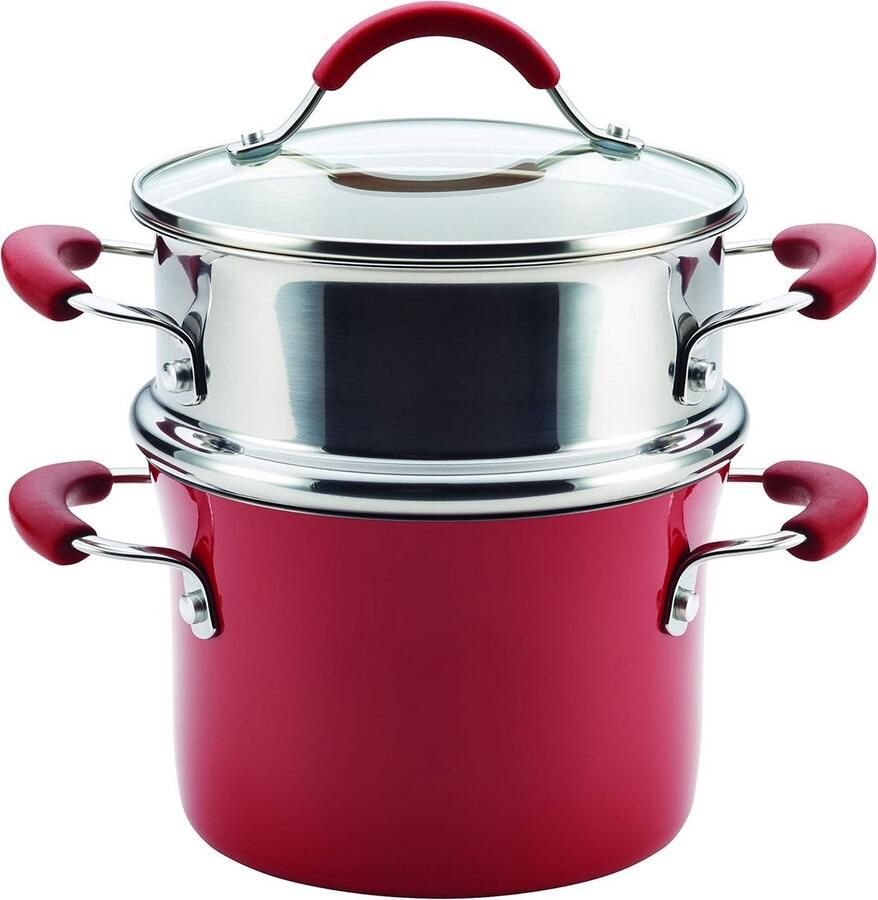 Multi-Pot Stoompan Set 3-Liter Hard Porselein Emaille Anti-Aanbak
