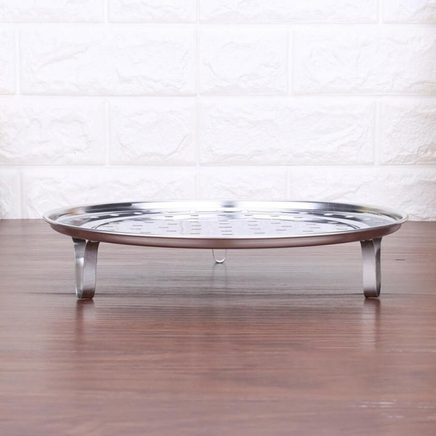 Multi-size roestvrijstalen stoomrek met afneembare voeten voor kookmethoden