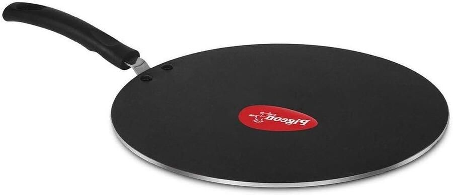 Multi Tawa Pan Koekenpan Platte Pan Pannenkoeken Bakken Krasbestendige Coating 31 cm Zwart