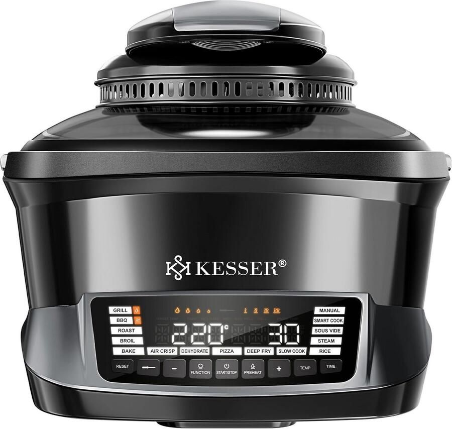 Multicooker 8L met 16 Programma's: Airfryer Bakken Grillen Stomen en Meer