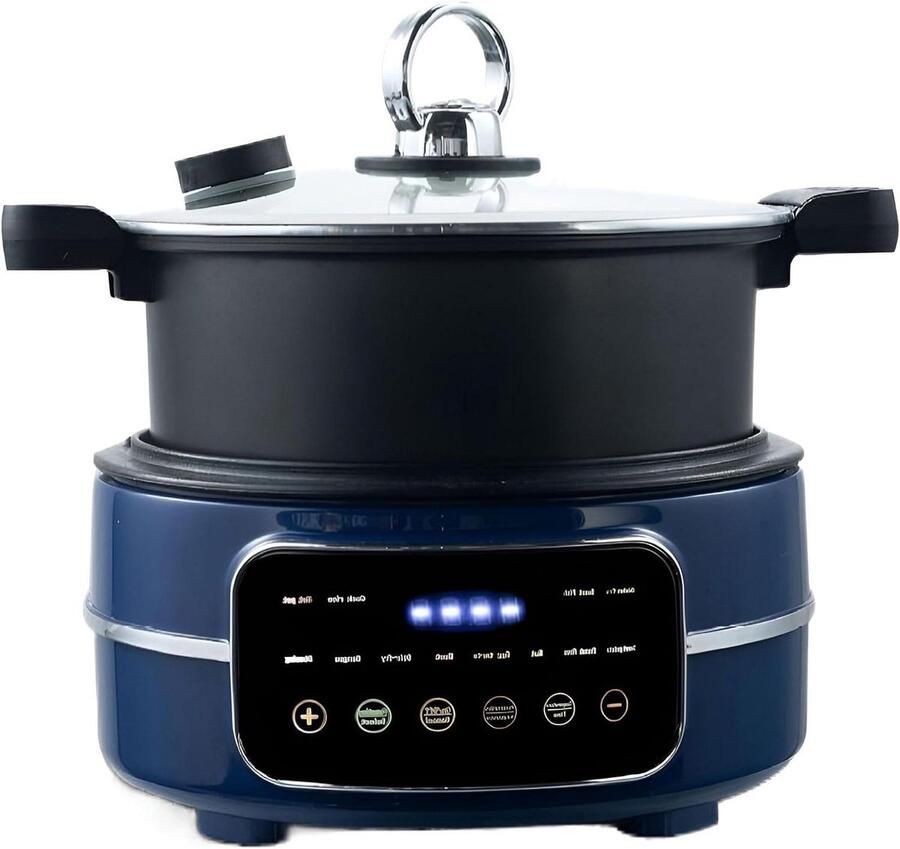 Multicooker Airfryer Keukenapparaat Gezond Koken Veelzijdige Functies 5L Capaciteit Zwart