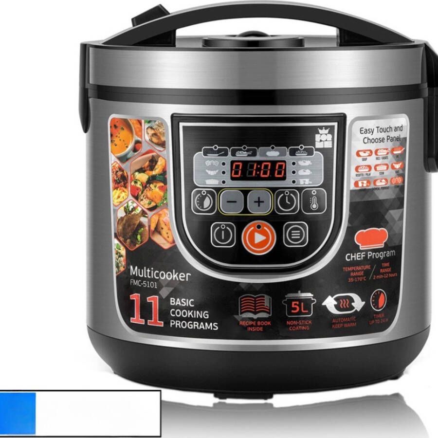 Multicooker Airfryer Slowcooker met Timer Snelkookpan Elektrisch 5L 860W