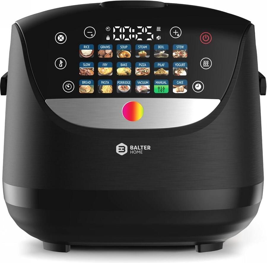 Multicooker met 18 Programma's Rijstkoker met Fuzzy Logic & Stoomfunctie 4L