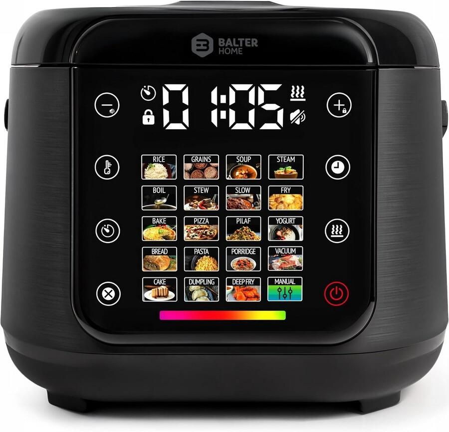 Multicooker Rijstkoker met 20 Programma's 4L Fuzzy Logic & Stoomfunctie