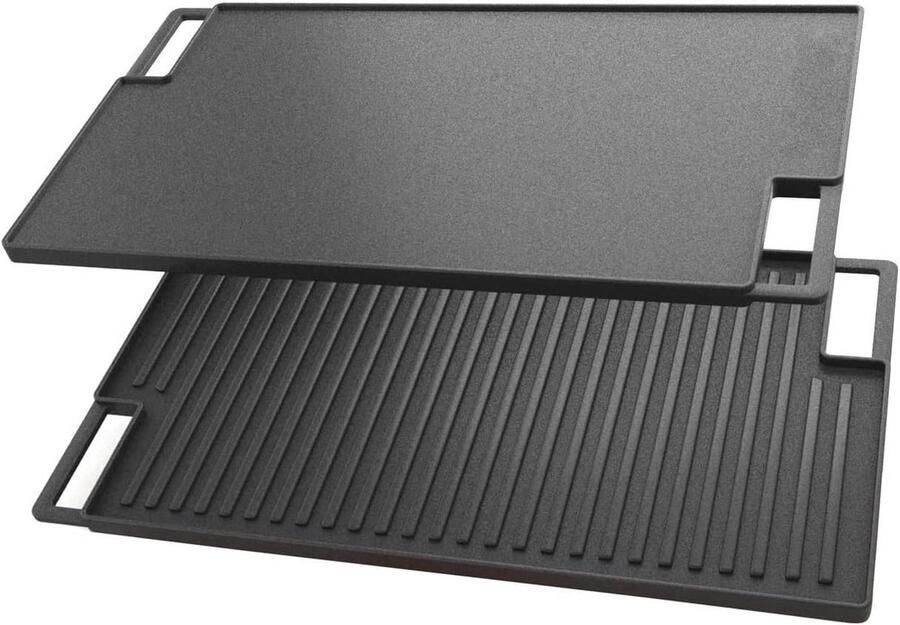 Multifunctioneel Dubbelzijdig Gietijzeren Rooster voor Grill Fornuis en Oven