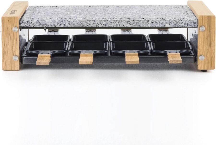 Multifunctioneel Gourmetstel voor 8 Personen met Granietsteen en Antiaanbakpannen