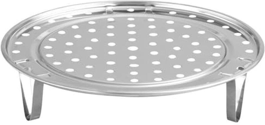 Multifunctioneel Stoomrek voor Thuiskeuken Roestvrijstalen Stoombak met Afneembare Poot (20 cm)