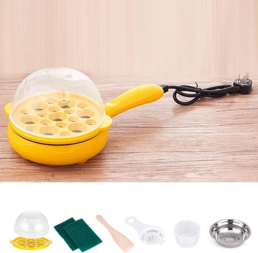 Multifunctionele 2-in-1 Eierkoker met Panfunctie Automatische Uitschakeling Snel & Eenvoudig