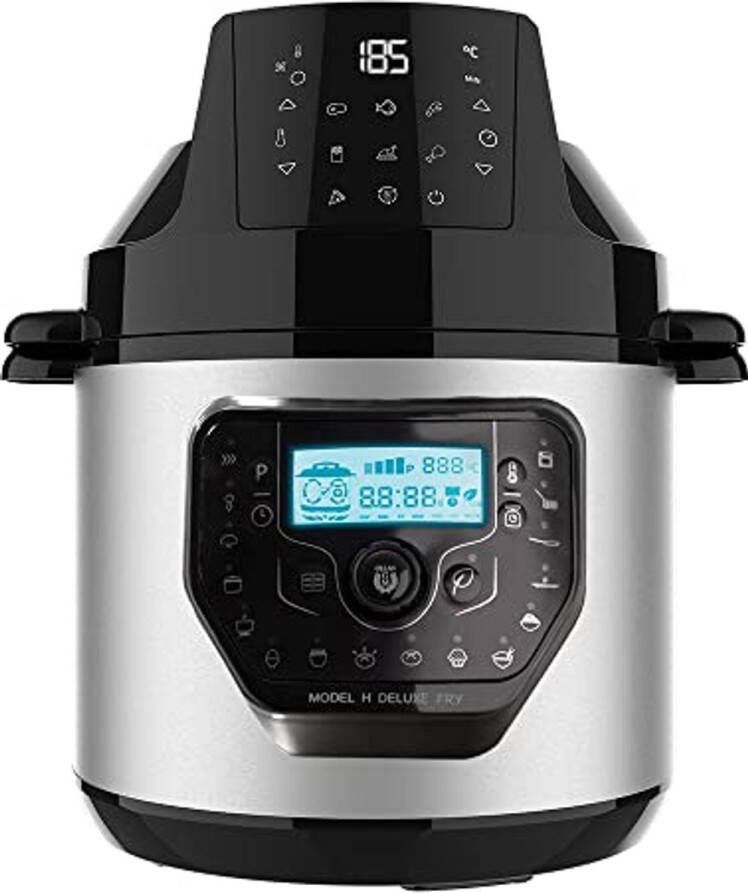 Multifunctionele Airfryer en Keukenmachine met Weegschaal 6 Liter Programmeerbaar 24 Uur Verstelbare Temperatuur