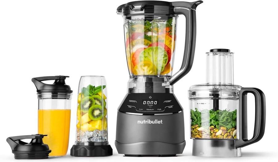 Multifunctionele Blender en Voedselverwerker Combo 1200 Watt met Accessoires