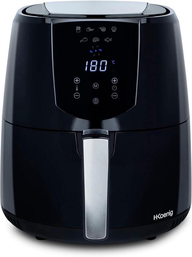 Compacte Airfryer Heteluchtoven Gezond Koken 7 Programma's 4 Liter Zwart