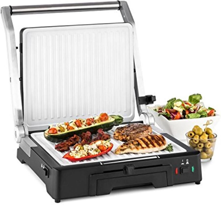 Multifunctionele Contactgrill 3-in-1 2000W Tafelgrill en Paninimaker met Hoogwaardige Antiaanbaklaag