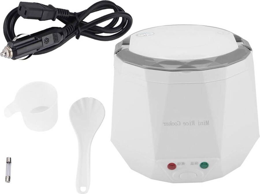 Multifunctionele Draagbare Fornuis Voedsel Stoomboot 1.6 L Mini Elektrische Pot Truck Gebruik 24V 140W Rijstkokers Kleine Apparaten Wit