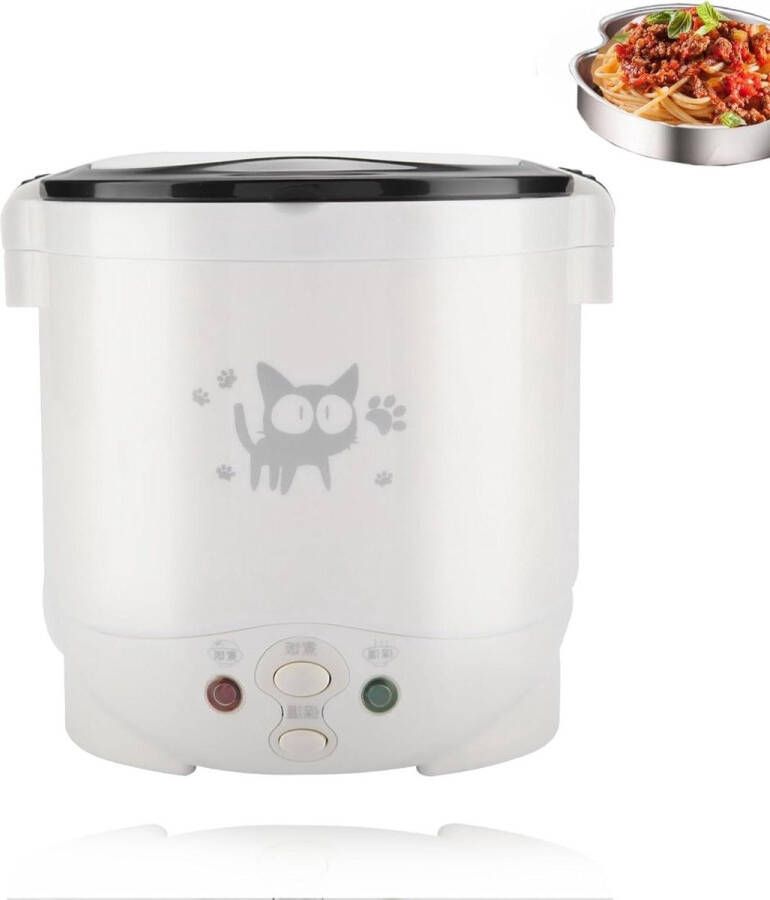 Multifunctionele draagbare rijstkoker voor levensmiddelen 12 V automatische elektrische lunchbox met kleine pan ideaal voor auto reizen en camping