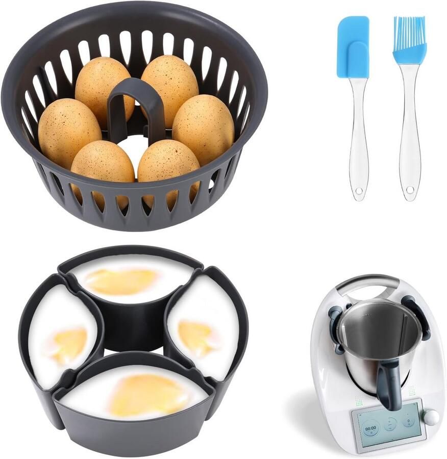 Multifunctionele Eierkoker en Pocher voor TM31 TM6 TM7 6 Gekookte en 4 Gepocheerde Eieren