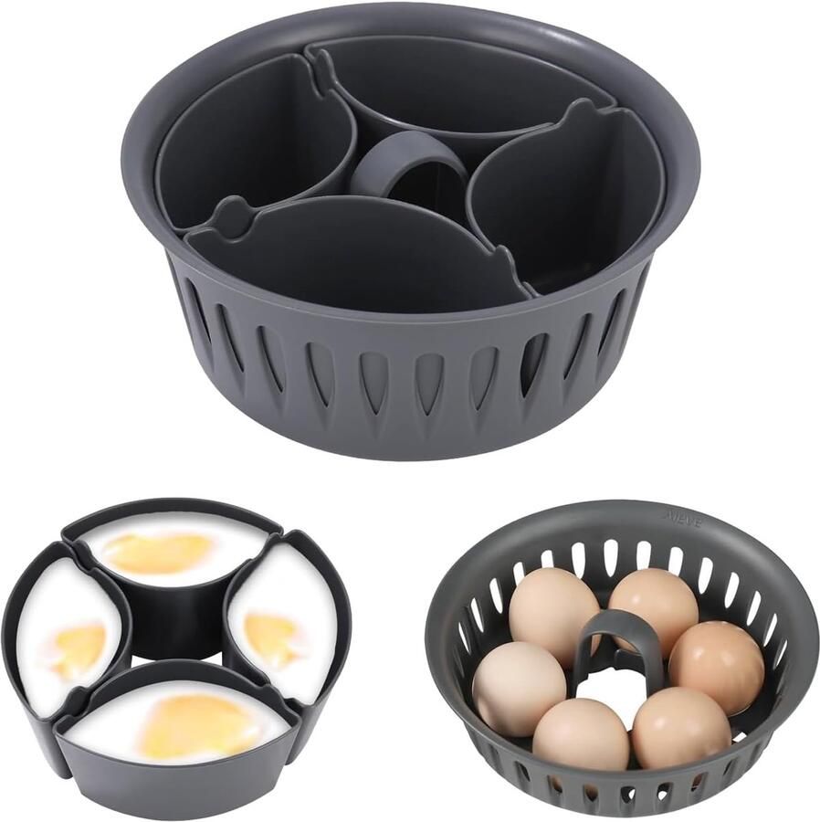 Multifunctionele Eierkoker Geschikt voor Thermomix Geschikt voor 4 tot 6 Eieren Compatibel met TM6 TM5 TM31 & TM7 Hardkookvorm en Eierhouder Hoogwaardig Keukenaccessoire BPA-vrij