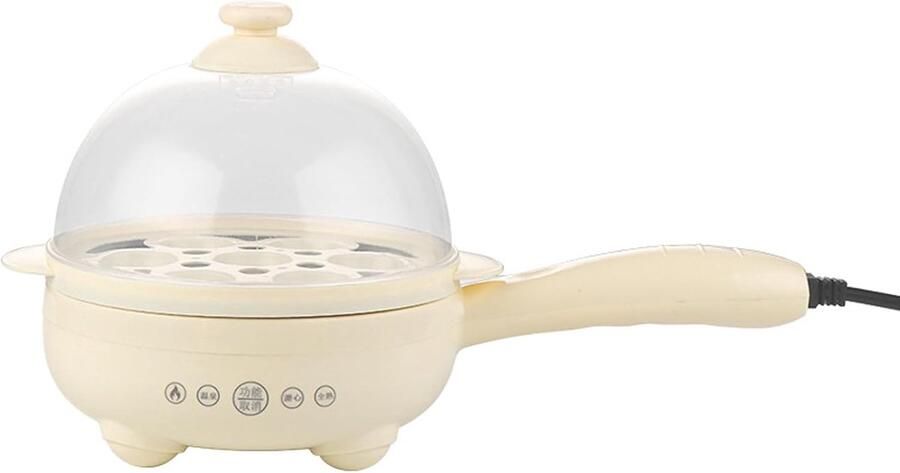 Multifunctionele Eierkoker Ontbijt Stomer Snel Ontbijten Instelbaar Meerlaags 31x21x10 cm Melkwit