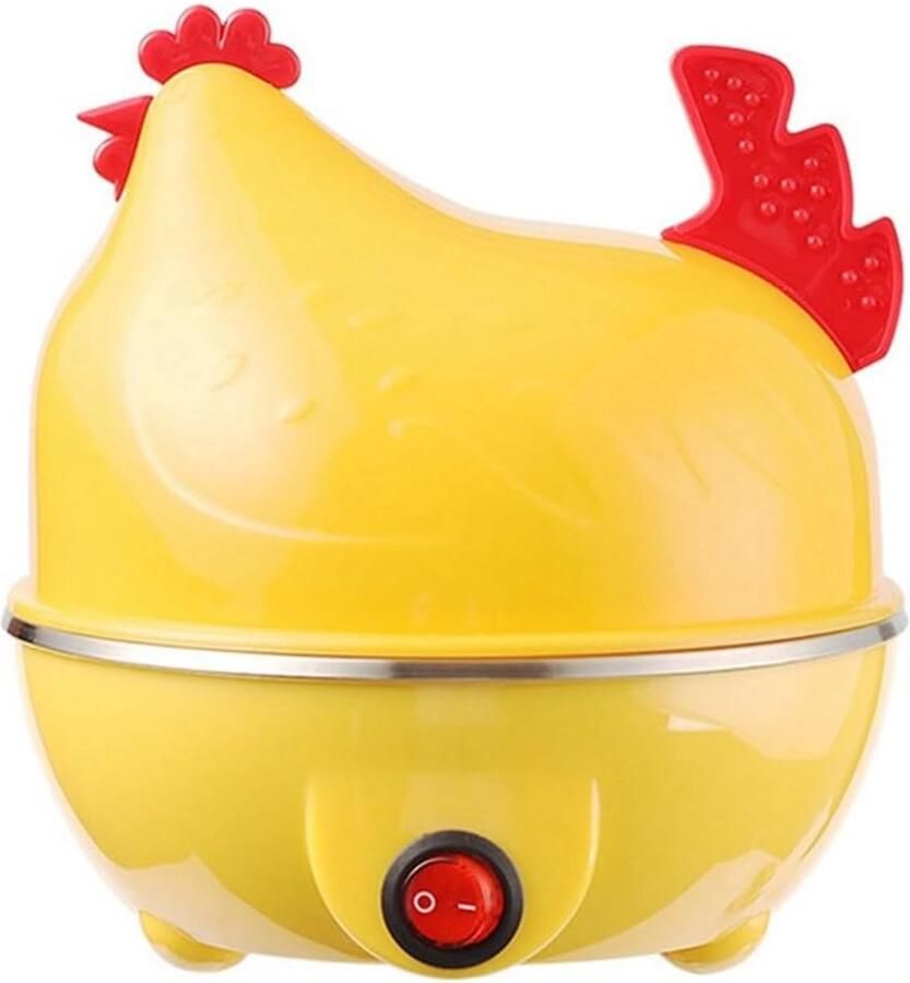 Multifunctionele Eierkoker Stoomkoker Eieren Koken Automatische Uitschakeling 16 x 16 x 16 cm Geel
