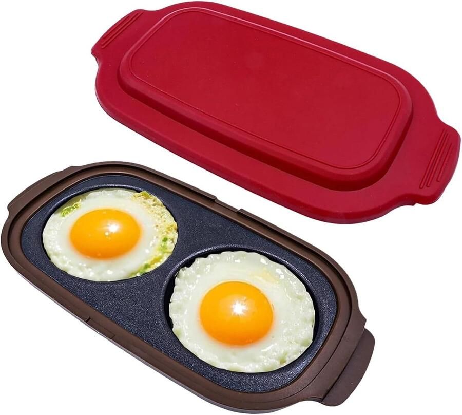 Multifunctionele eierkoker voor magnetron Eieren koken pocheren en stomen voor ontbijt tijdsbesparend en draagbaar voor thuis en onderweg