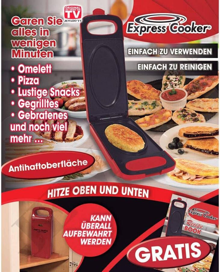 Multifunctionele Elektrische Grill en Kookplaat met Omkeerfunctie 800 W