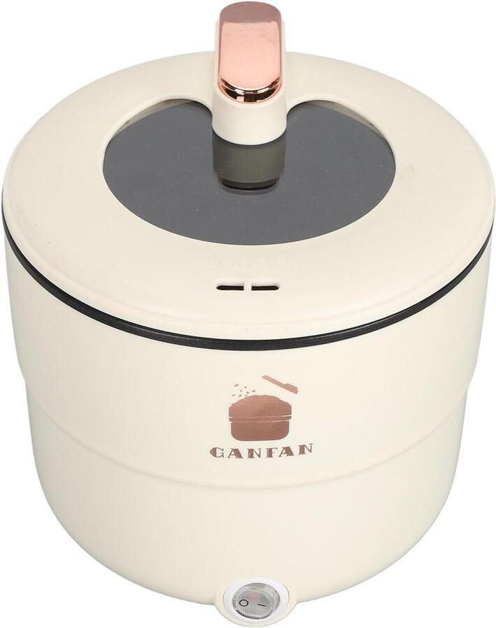 Multifunctionele Elektrische Kookpan 1.8L Non-stick Rijstkoker en Mini Hot Pot met Anti-aanbaklaag