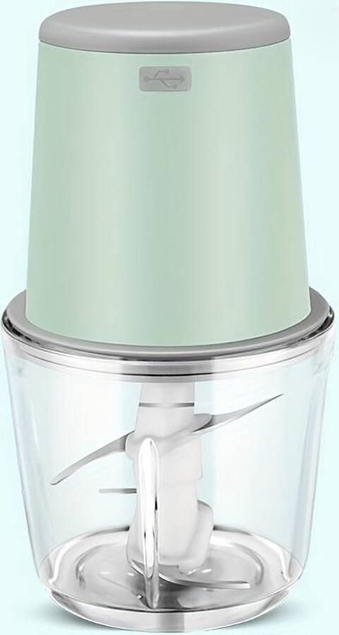 Multifunctionele elektrische vleesmolen groentesnijder en keukenhulpmiddel (groen)