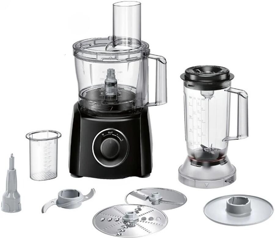 Multifunctionele Foodprocessor 800W – Keukenmachine Cocktailmaker & Graanmolen – Zwart