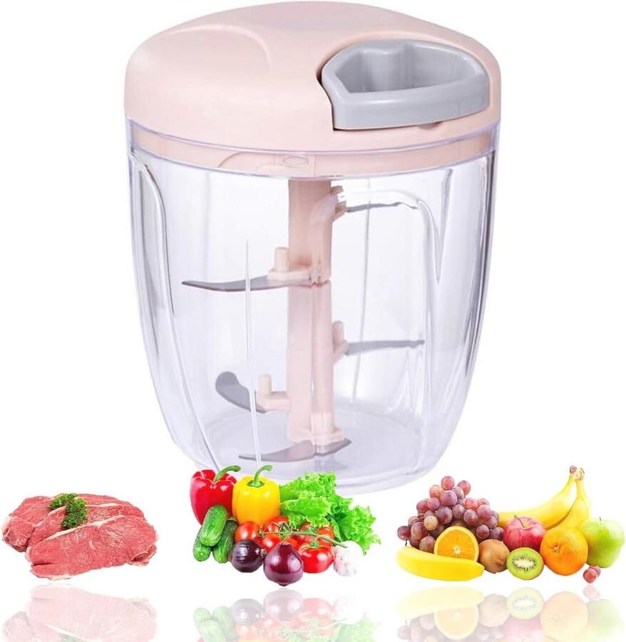 Multifunctionele Hakmolen 900 ml – Ideaal voor Groenten Fruit Noten en Babyvoeding