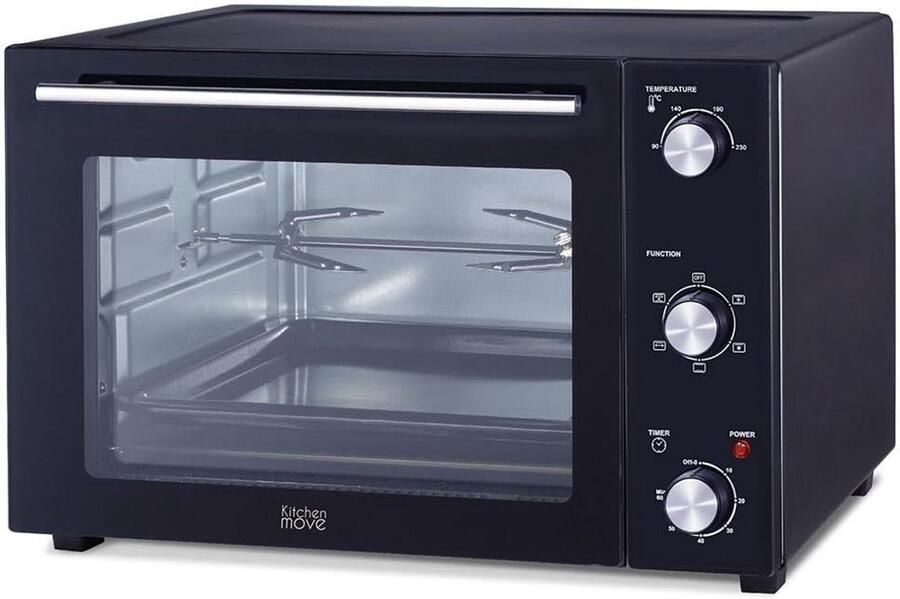Multifunctionele Hetelucht Oven met Rotisserie en Grillspies 58L 2000W Elektrisch