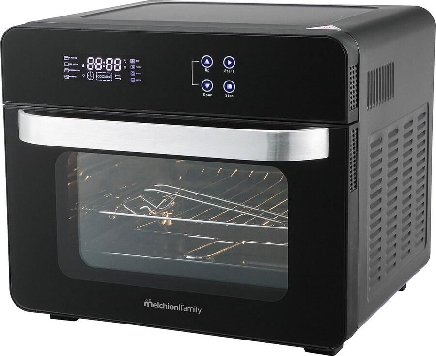 Heteluchtfriteuse Oven Airfryer Gezond Koken 24 Liter Inhoud 11 Programma's Zwart