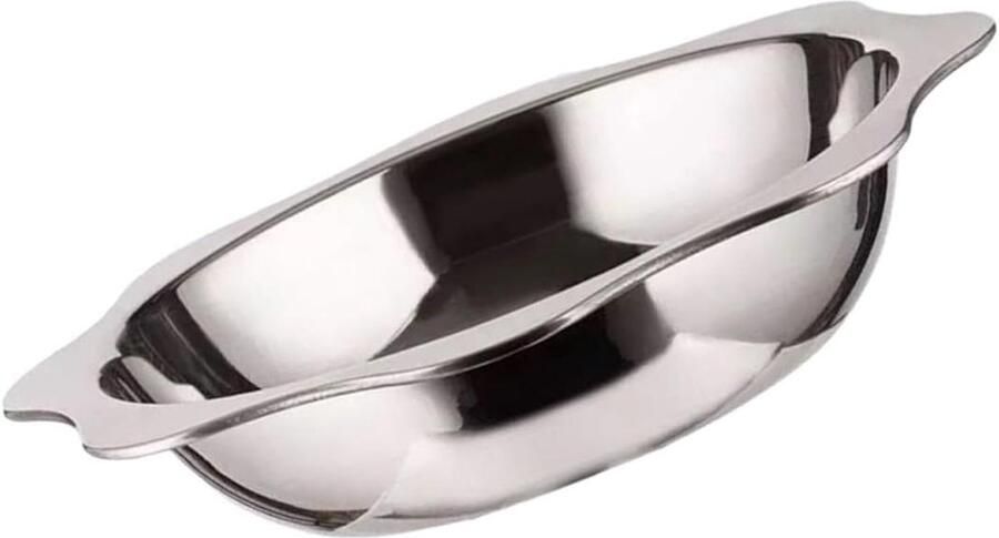 Multifunctionele Hotpotpan Kookpan Tussenschot Samen Koken Voedselveilig Roestvrij Staal 34 cm Zilver