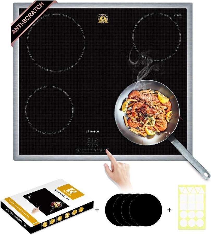 Multifunctionele inductiebeschermingsmat voor kookplaat fornuisafdekking en hittebestendige bescherming (61 x 53 cm)