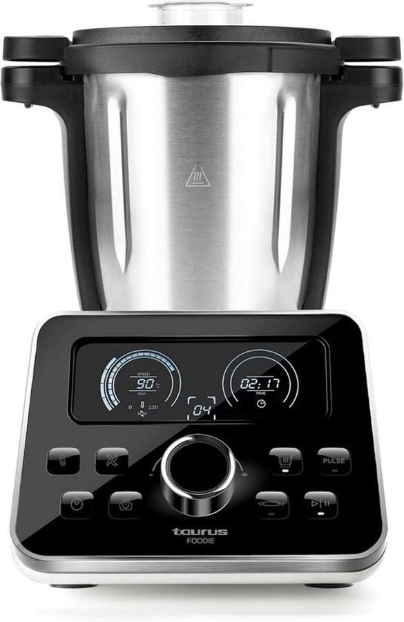 Multifunctionele Keukenmachine 1500W met Geïntegreerde Weegschaal 31 Functies 3.5L 44dB RVS Zwart
