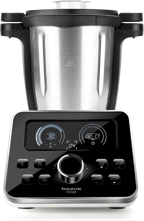 Multifunctionele Keukenmachine 1500W met Geïntegreerde Weegschaal 31 Functies 3.5L 44dB RVS Zwart