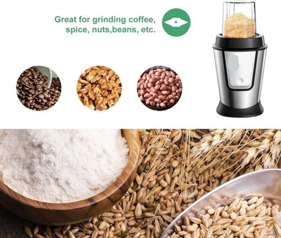 Multifunctionele Keukenmachine 3-in-1 Foodprocessor Blender 700W Smoothie Maker Hakmolen Droogmolen Roestvrij Staal BPA-vrije Fles 24.000 RPM
